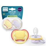 Ultra Air Schnuller, lila/gelb, 0-6 Monate, SCF087/03, 2 Stück, Philips Avent