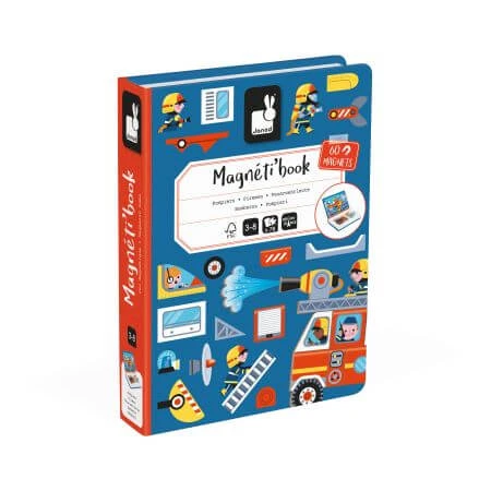 Spel met magnetische stukken, Brandweermannen, + 3 jaar, Janod