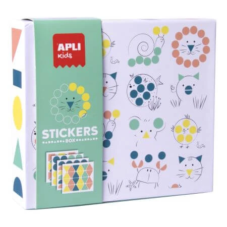 Creatief spel met stickers, Dieren, 3 jaar+, Apli Kids