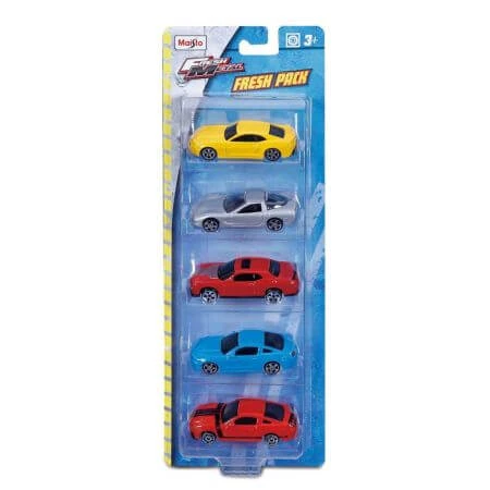 Verse metalen autoset 5 voertuigen, 8 cm, 3 jaar+, Maisto