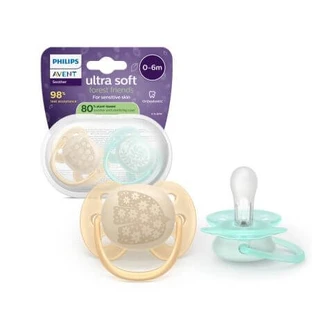 Philips Avent Ultra Zachte Fopspeen Philips Avent Ultra Zachte Fopspeen, Bosvrienden, 0-6 maanden, 2 stuks, Philips