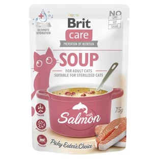 Zalm soep voor katten, 75 g, Brit