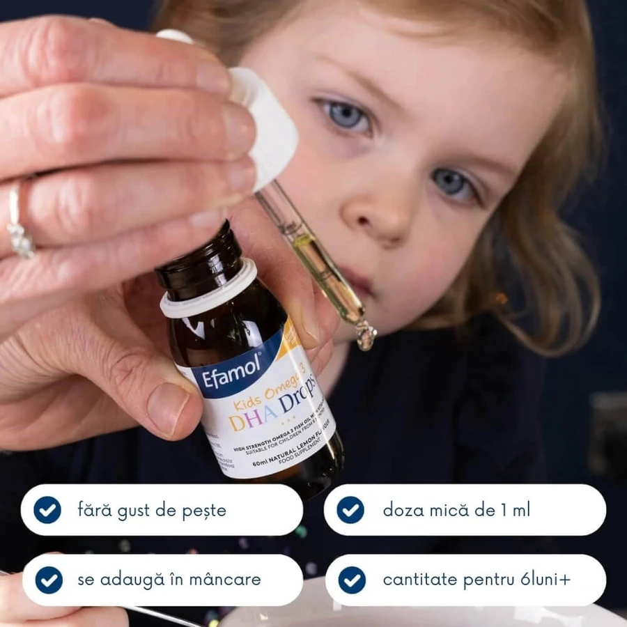 Druppels met Omega 3 DHA voor kinderen, 60 ml, Efamol