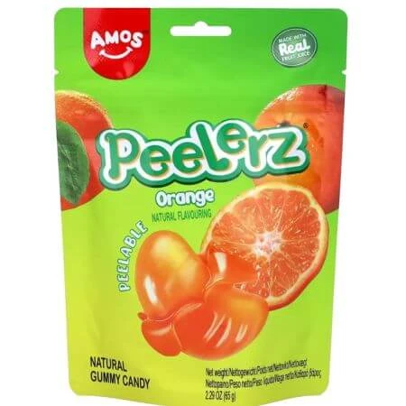 Peelerz Sinaasappel Gummy Jellies, 65 g, Amos