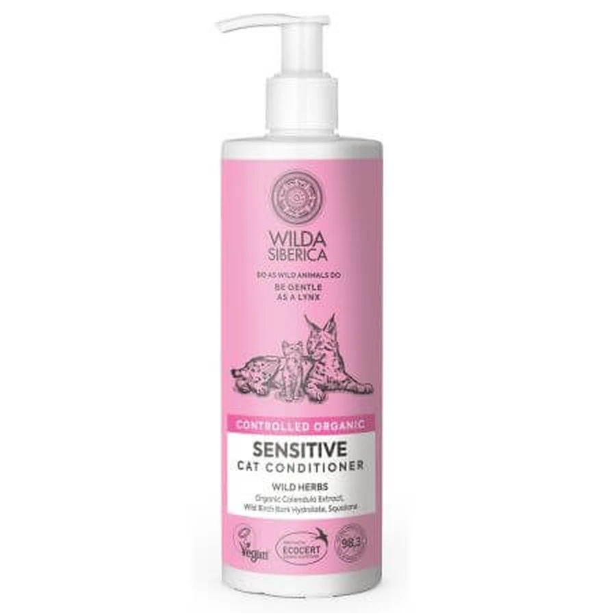 Balsem voor katten met een gevoelige huid Sensitive, 400 ml, Wilda Siberica