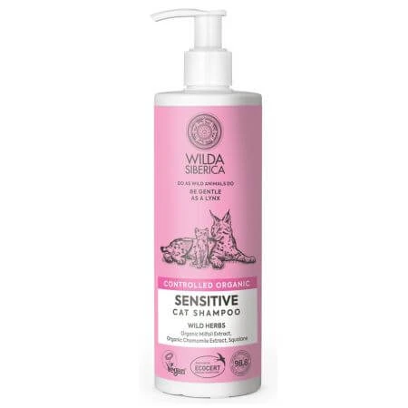Shampoo voor katten met een gevoelige huid Sensitive, 400 ml, Wilda Siberica