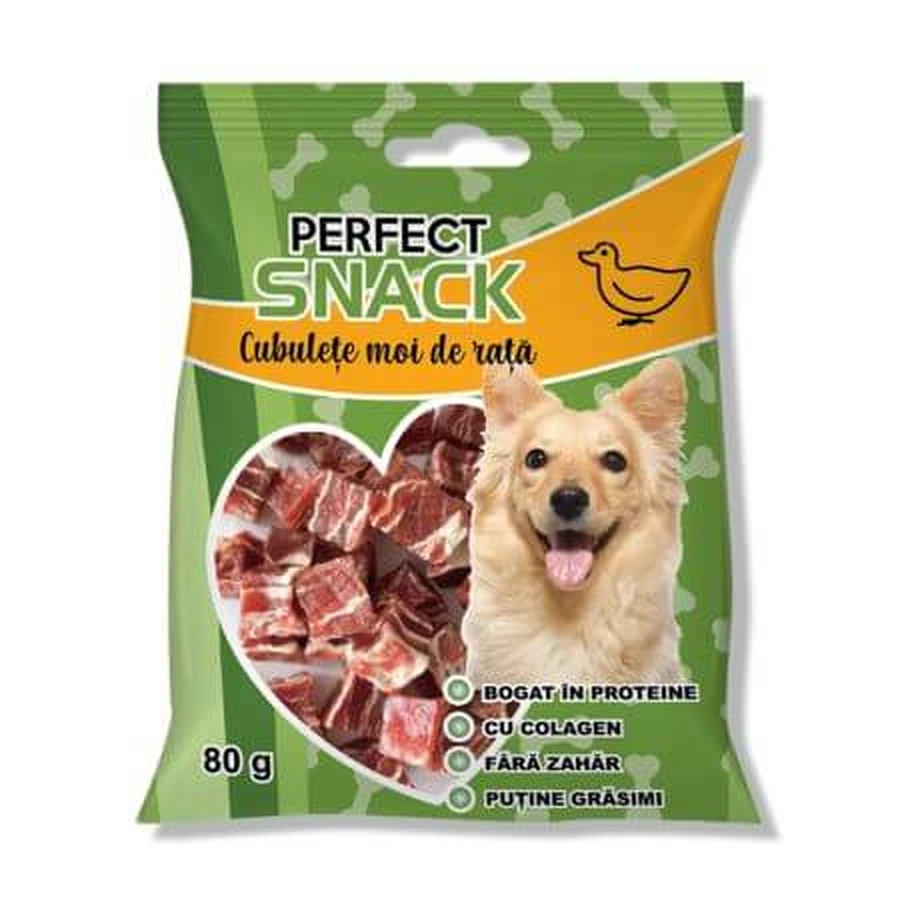 Weiche Entenwürfel für Hunde, 80 g, Perfect Snack