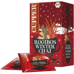 Biologische thee met kaneel en gember Rooibos Winter, 20 builtjes, Cupper