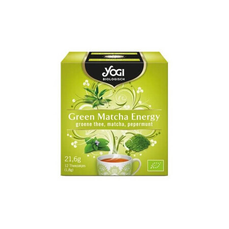 Ceai Green Matcha Energy, 12 plicuri, Yogi Tea