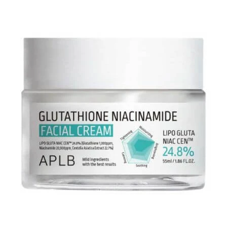 Hydraterende crème met glutathion en niacinamide, 55 ml, Aplb