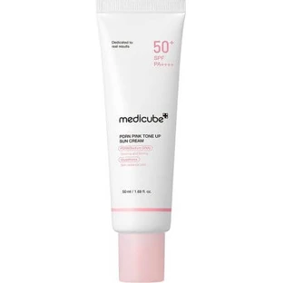 Crème solaire FPS 50+ avec PDRN, glutathion et niacinamide Pink Tone Up Sun, 50 ml, Medicube