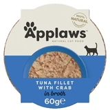 Natvoer voor katten met tonijn en krab, 60 g, Applaws