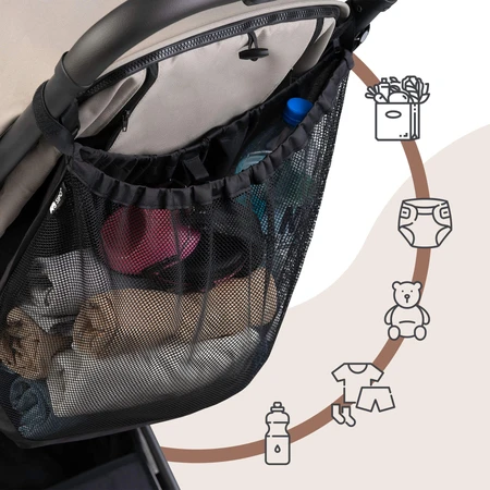 Sipo, mesh universele organiser - trolley tas, maat XL, zwart, 1 st