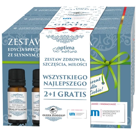 Optima Natura Kerstpakket, Gezondheid, 3 x 10 ml, Geluk, 3 x 10 ml, Liefde, 3 x 10 ml