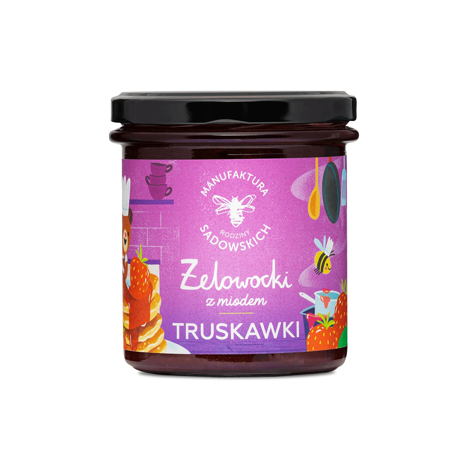 Manufaktura Rodziny Sadowskich Żelowocki z miodem, aardbei, 320 g