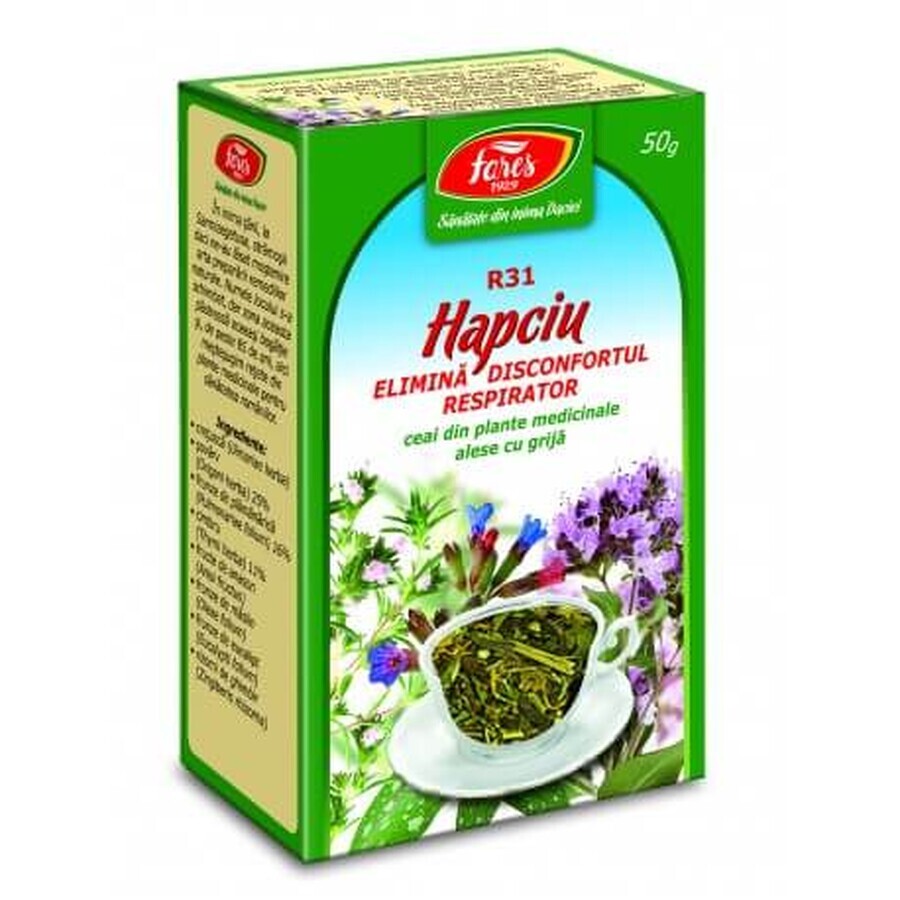 Tee Hapciu beseitigt Atembeschwerden R31, 50 g, Fares