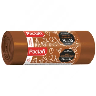 Paclan, segregation bags, bio waste, brown, 35 l x 20 pieces