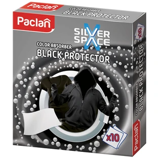 Paclan Silver Space Color Absorbent, black wash wipes, 10 pieces