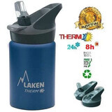 Roestvrijstalen thermoskan met automatisch deksel Jannu Blue, 350 ml, Laken