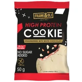 Frank&Oli High Protein, soft protein cookie, strawberry and white chocolate, 50 g