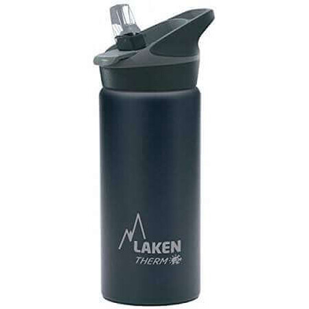 Stainless steel thermos with automatic lid Jannu Grey Petrole, 500ml, Laken