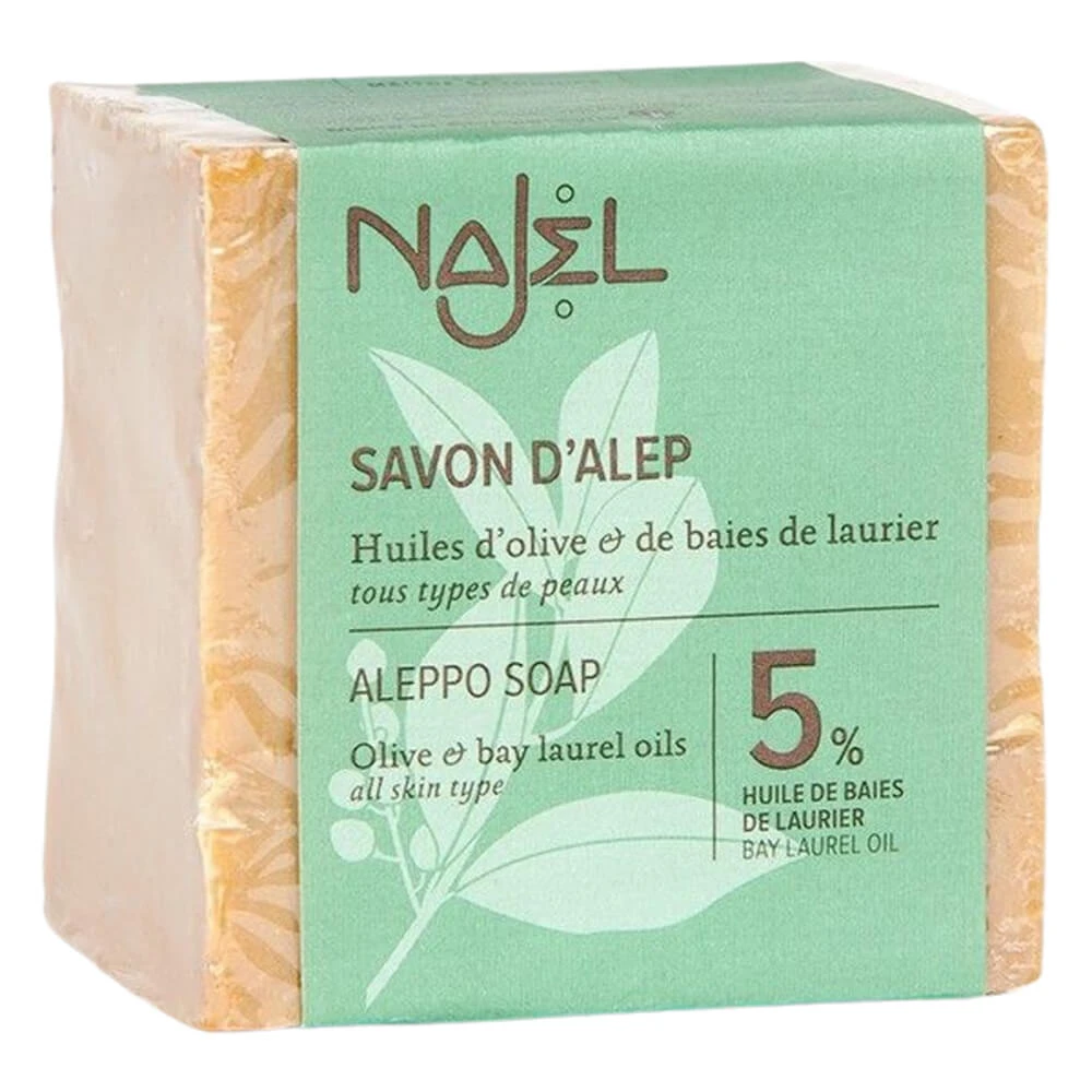 Najel, Aleppo zeep, 5% laurierolie en olijfolie, 200 g