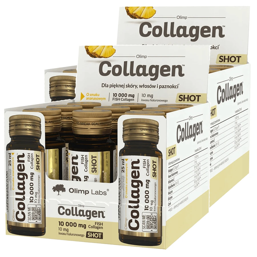 Olimp Collagen Shot-Set, Ananas-Geschmack, 18 x 25 ml