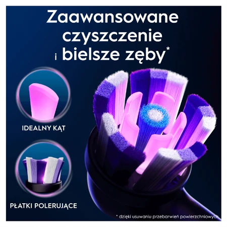 Oral-B iO Radiant White, punte di ricambio per spazzolino magnetico, nero, 4 pezzi