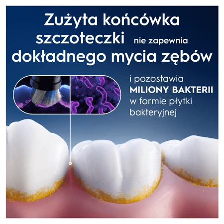 Oral-B iO Radiant White, punte di ricambio per spazzolino magnetico, nero, 4 pezzi