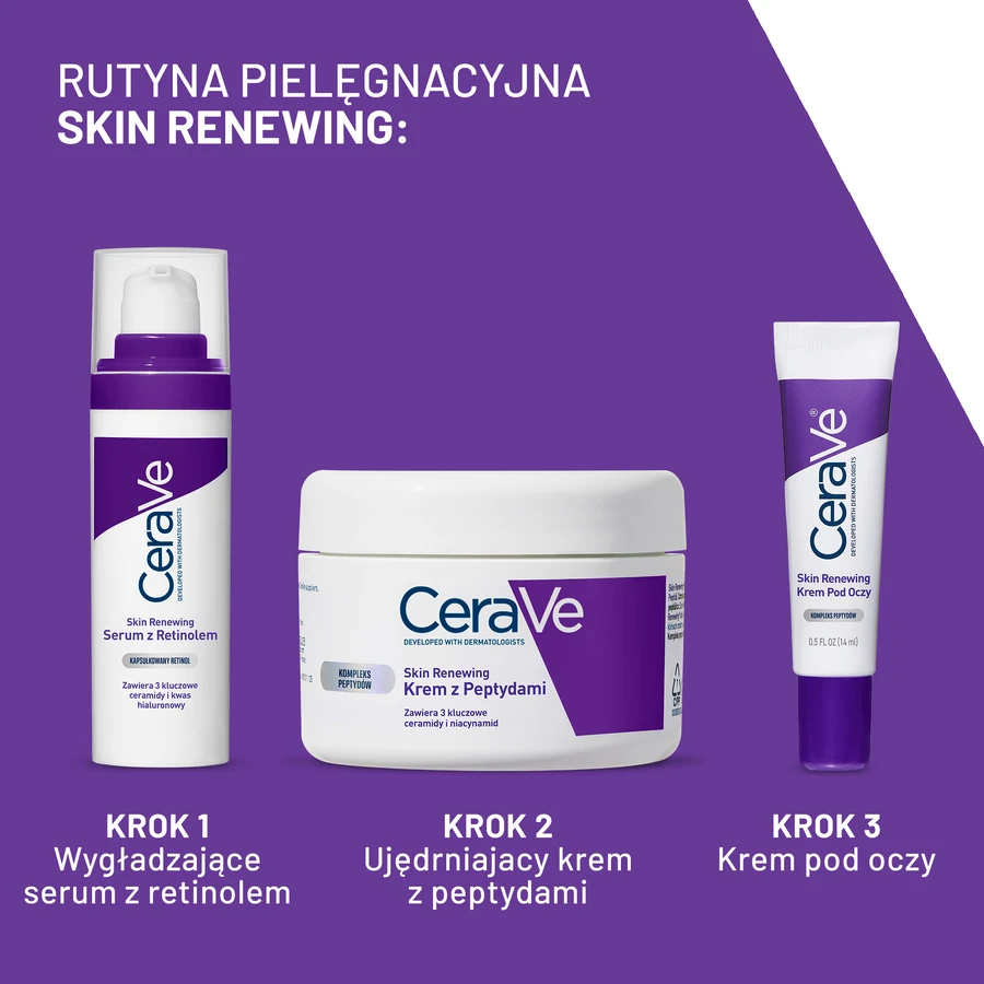 CeraVe Skin Renewing, crema viso con peptidi, 48 g