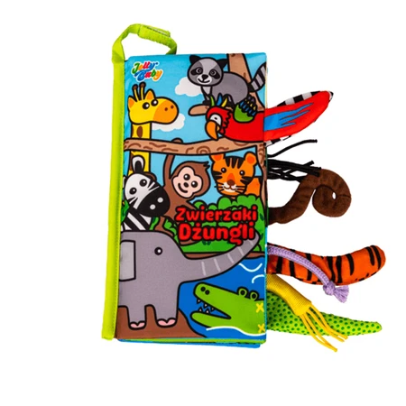 Dumel Jolly Baby, sensorisch boekje, Jungle Dieren Staarten, vanaf de geboorte, 1 stuk