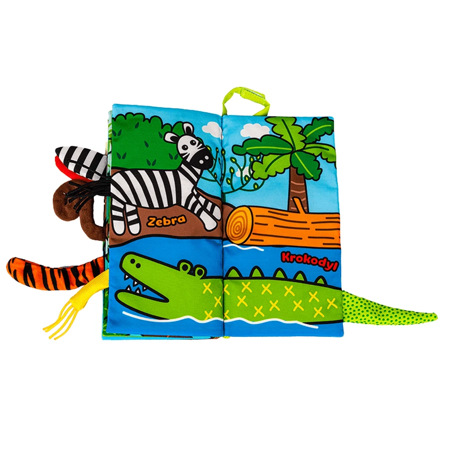 Dumel Jolly Baby, sensorisch boekje, Jungle Dieren Staarten, vanaf de geboorte, 1 stuk