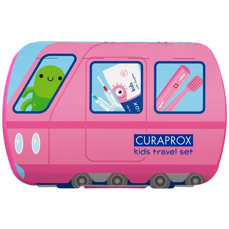 Curaprox Kids, Reiseset, rosa
