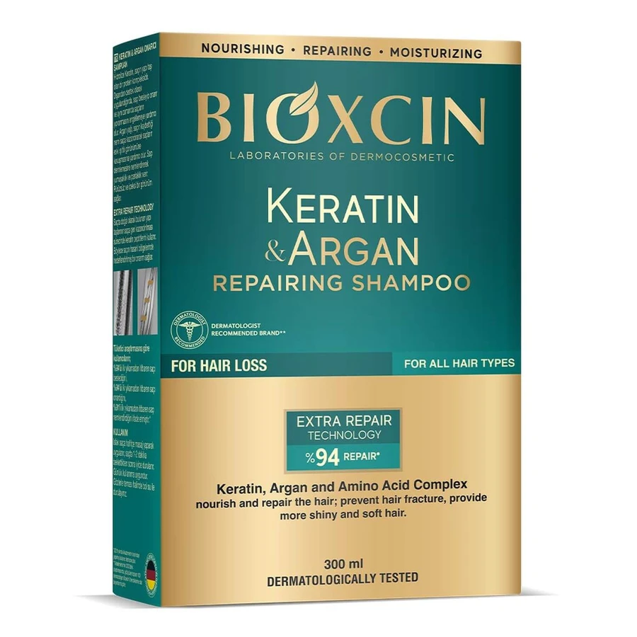 Bioxcin Keratine & Argan, herstellende shampoo, 300 ml
