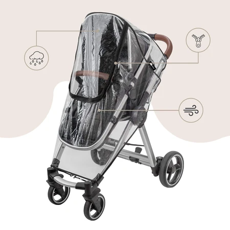Sipo, regenhoes voor kinderwagen, transparant, 1 stuk