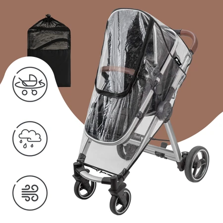 Sipo, regenhoes voor kinderwagen, transparant, 1 stuk