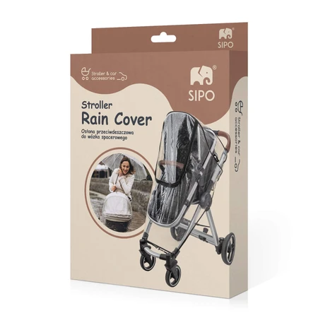 Sipo, regenhoes voor kinderwagen, transparant, 1 stuk