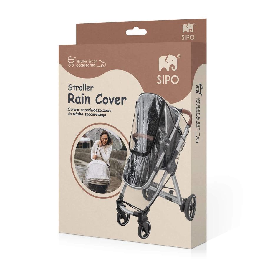 Sipo, regenhoes voor kinderwagen, transparant, 1 stuk