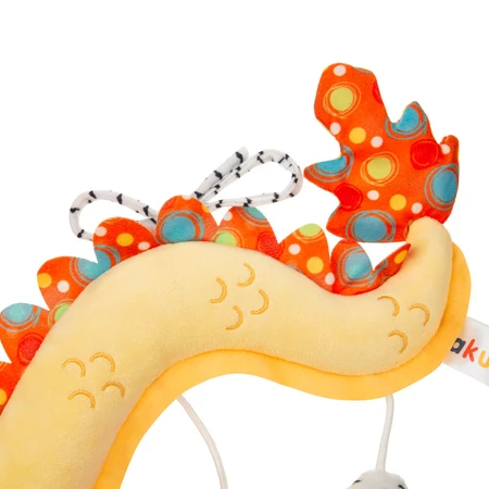 Acup, plush crib pendant with mirror and rattle, Chinese dragon, 1 piece