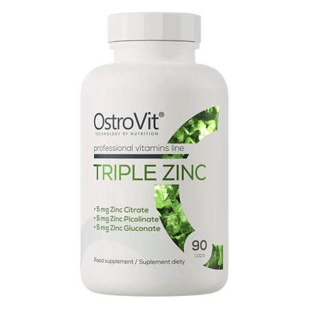 OstroVit Triple Zinc, zinc, 90 capsules