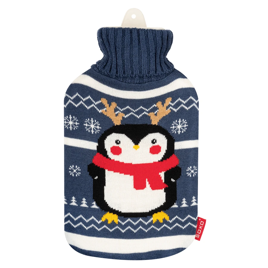 Soxo, Thermowärmer mit Deckel, weiß, Pinguin, 1,8 l