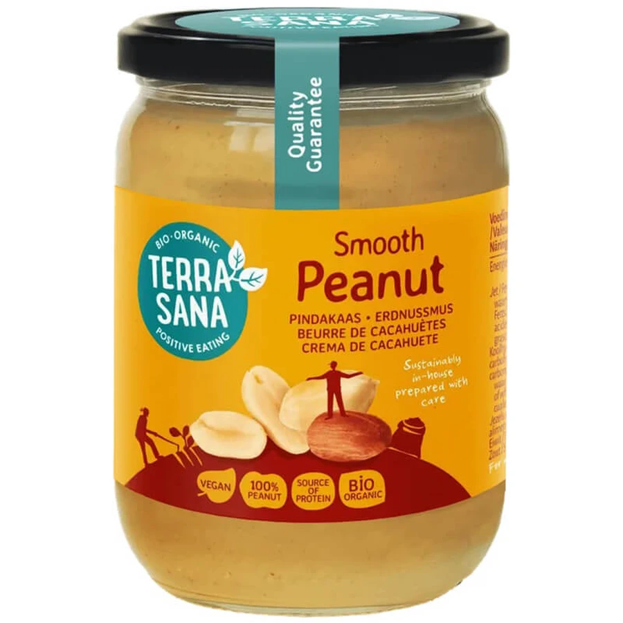 TerraSana, roasted peanut cream, smooth, bio organic, 500 g