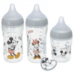 Set iniziale NUK Perfect Match, 3 biberon anticolica + succhietto, Topolino, 0-6 mesi