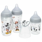 Set iniziale NUK Perfect Match, 3 biberon anticolica + succhietto, Topolino, 0-6 mesi