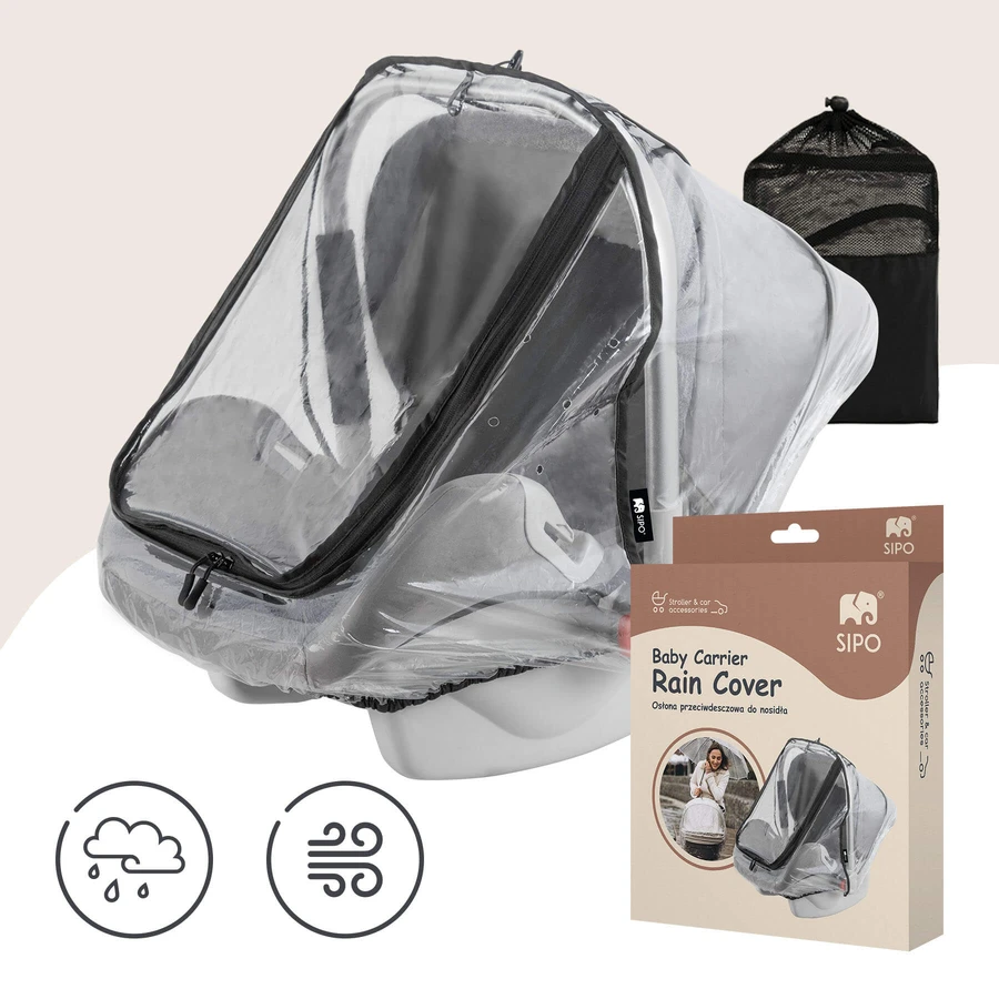Sipo, regenhoes voor bagagedrager, transparant, 1 stuk
