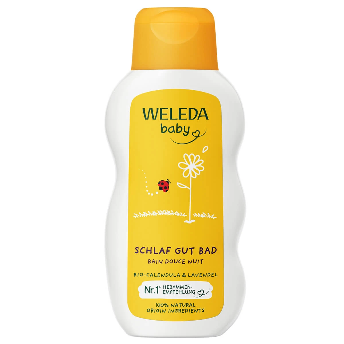 Weleda Calendula, ontspannende babybadcrème met calendula, vanaf dag 1, 200 ml