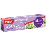 Paclan, ziplockzakken, 3 l x 15 stuks