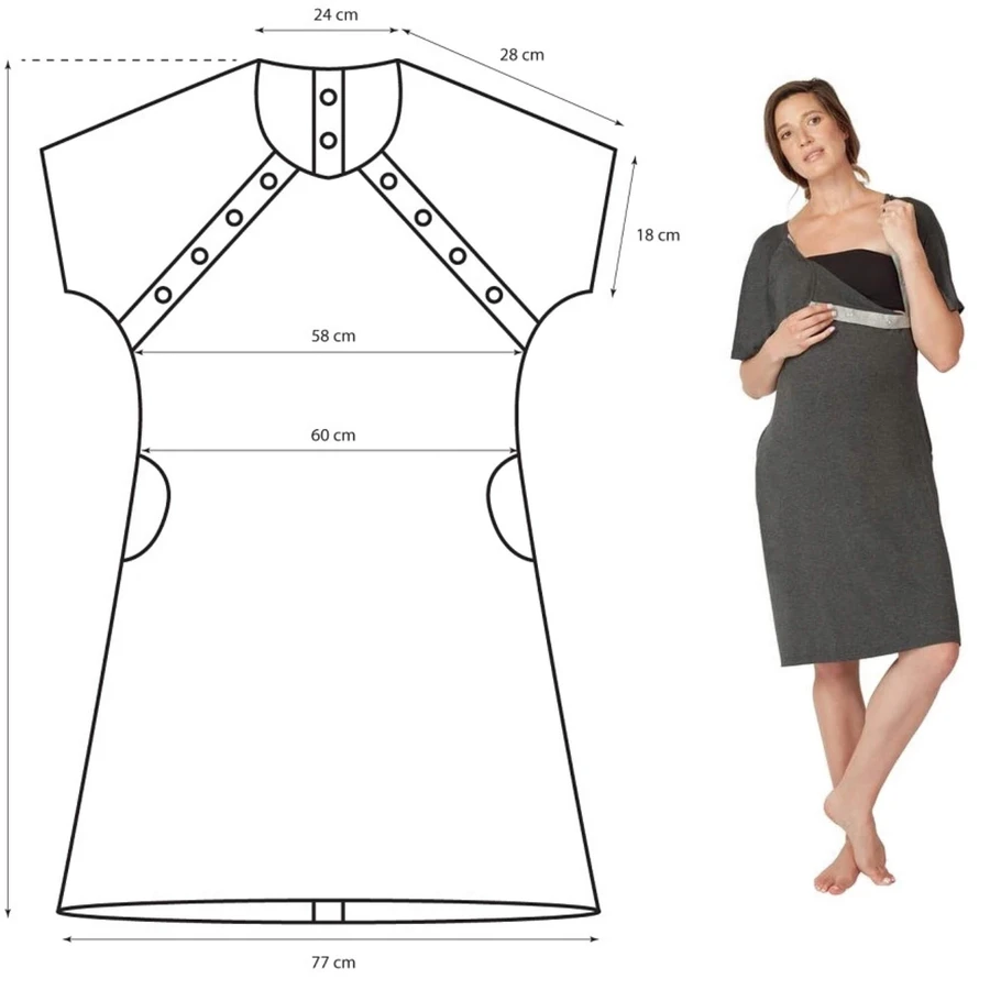 Frida Mom, zwangerschap postnataal borstvoedingsshirt, universele maat