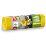 Anna Zaradna, zakken voor scheiding, plastic, met oren, geel, 35 l, 20 stuks
