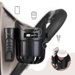 Sipo, universele beker- en telefoonhouder 2in1 voor kinderwagen, zwart, 1 st